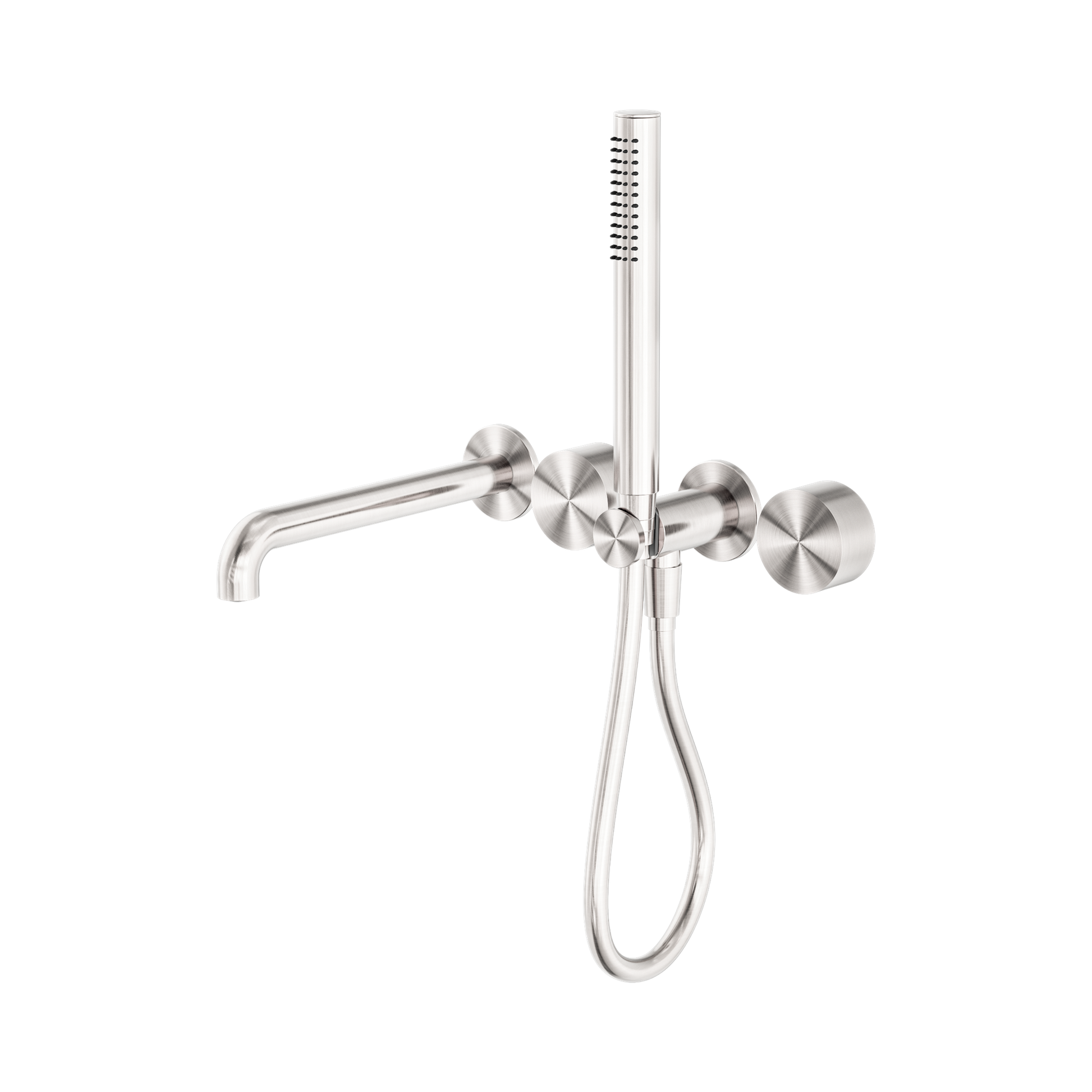 Nero Kara Progressive Shower System Separate Plate With Spout 230mm, Brushed Nickel
