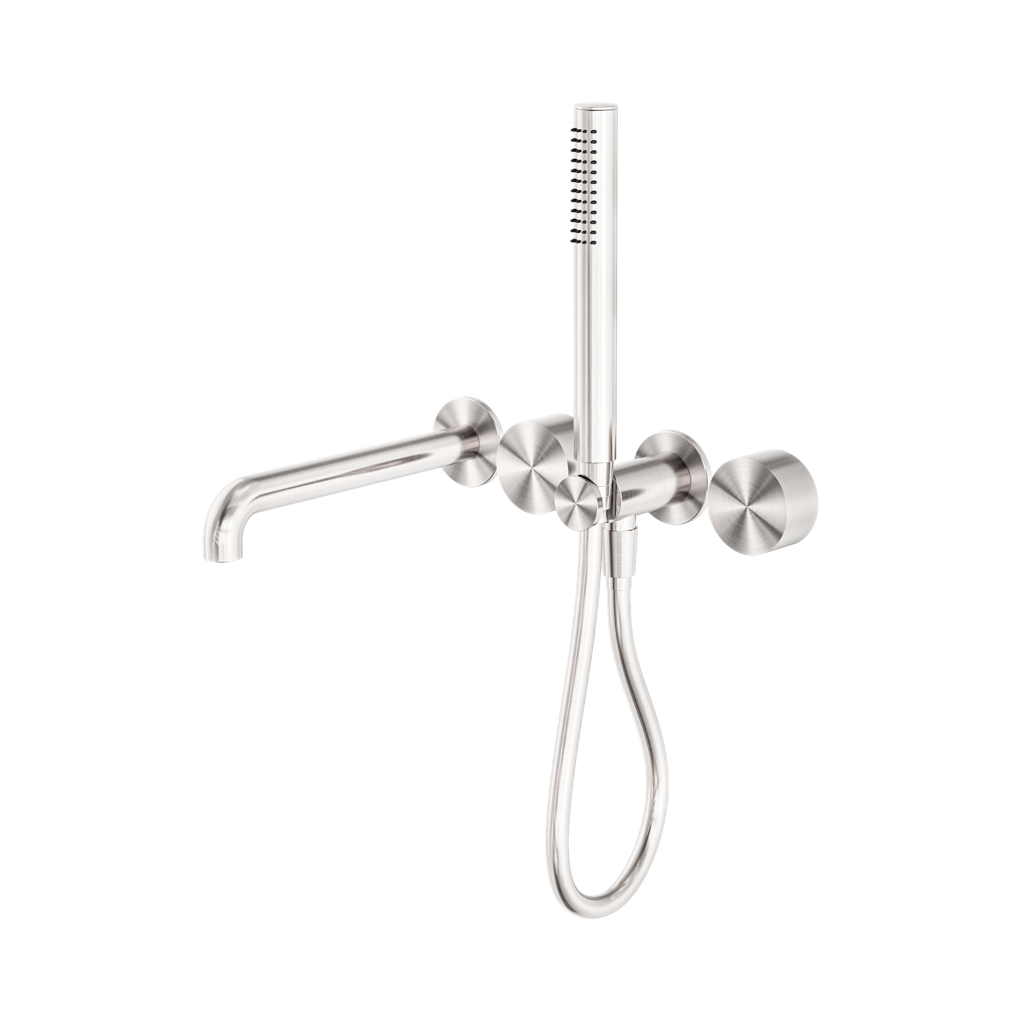Nero Kara Progressive Shower System Separate Plate With Spout 230mm, Brushed Nickel