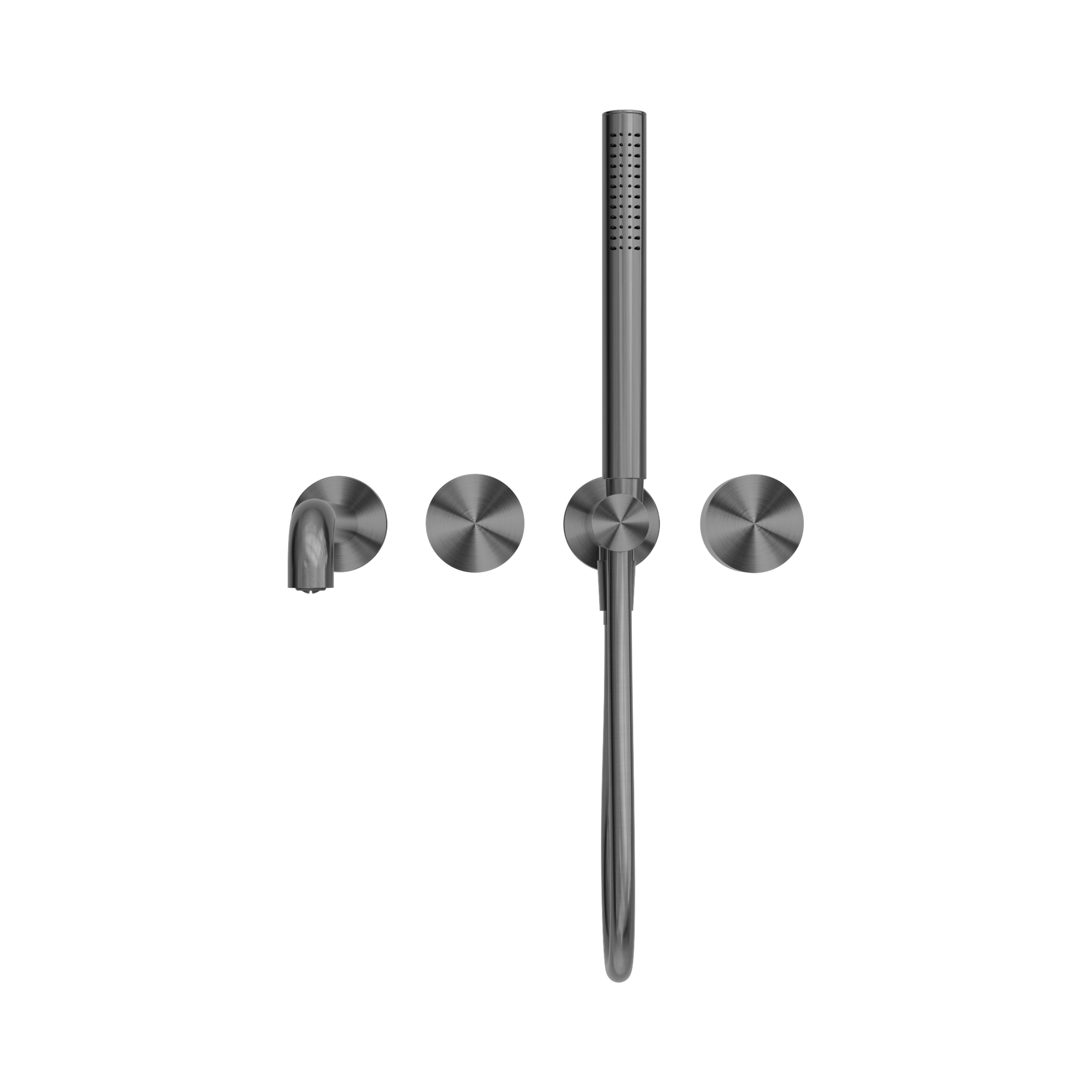 Nero Kara Progressive Shower System Separate Plate With Spout 230mm, Gun Metal
