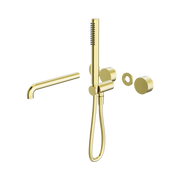 Nero Kara Progressive Shower System Separate Plate With Spout 230mm Trim Kits Only, Brushed Gold