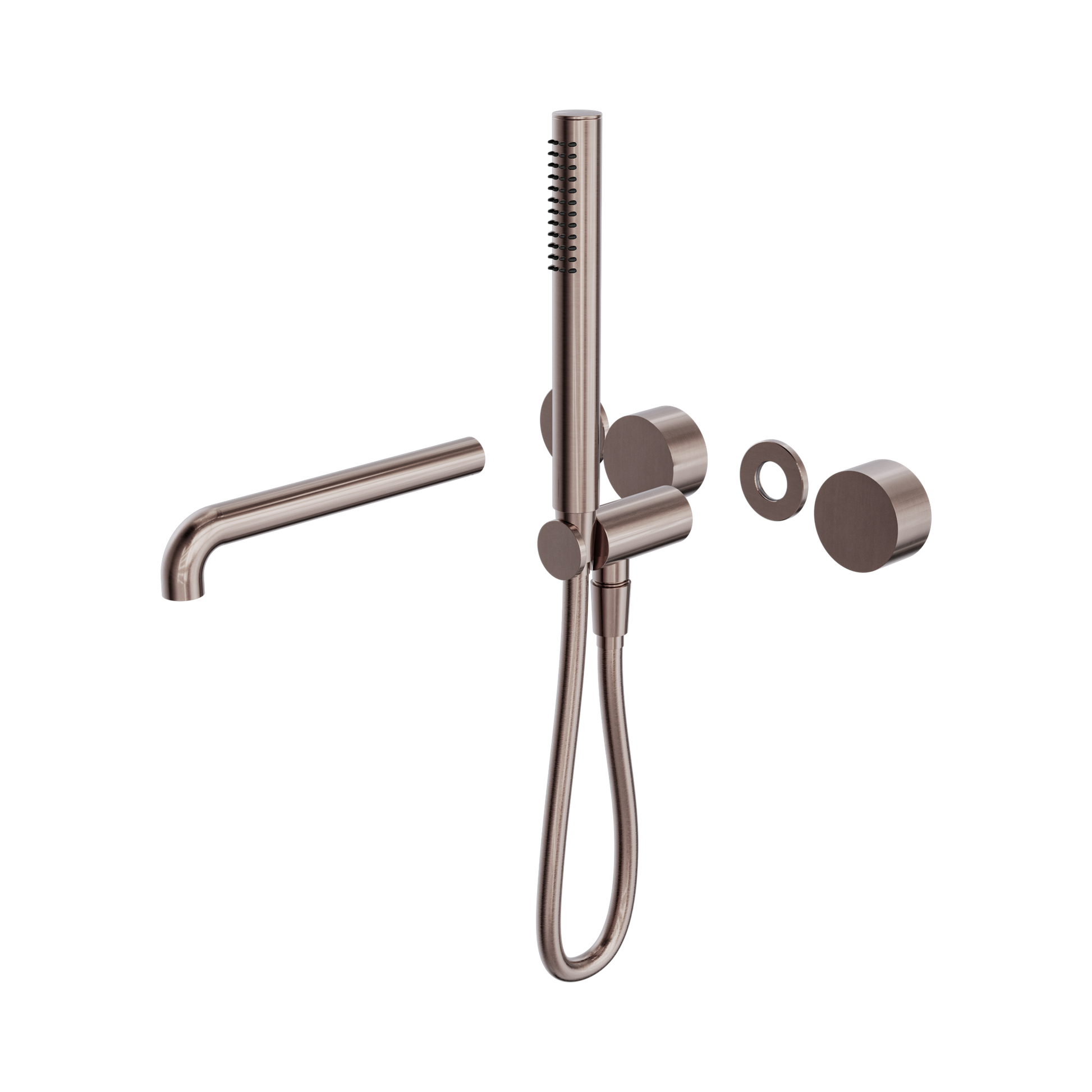 Nero Kara Progressive Shower System Separate Plate With Spout 230mm Trim Kits Only, Brushed Bronze