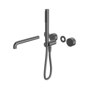 Nero Kara Progressive Shower System Separate Plate With Spout 230mm Trim Kits Only, Gun Metal