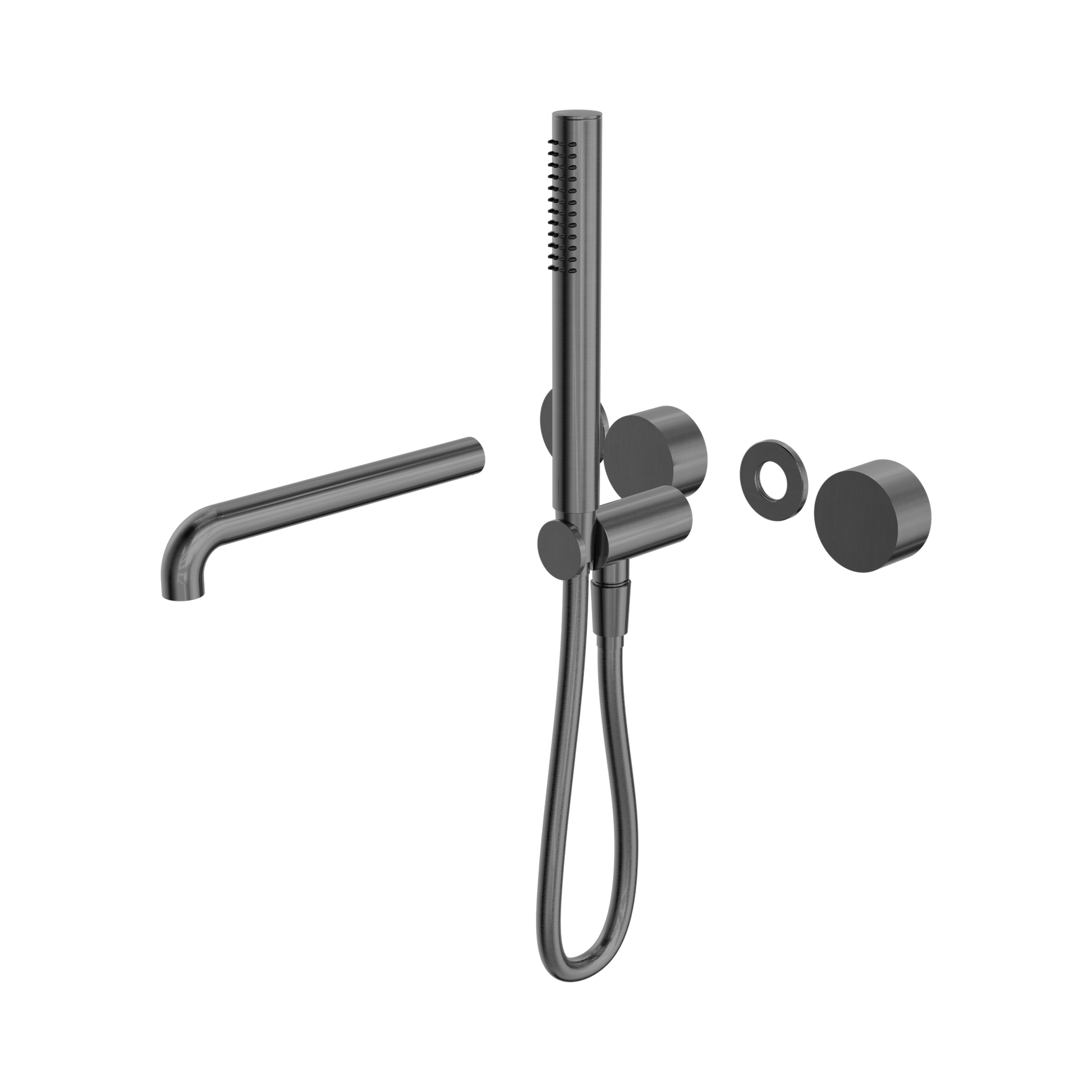 Nero Kara Progressive Shower System Separate Plate With Spout 230mm Trim Kits Only, Gun Metal
