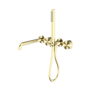 Nero Kara Progressive Shower System Separate Plate With Spout 250mm, Brushed Gold