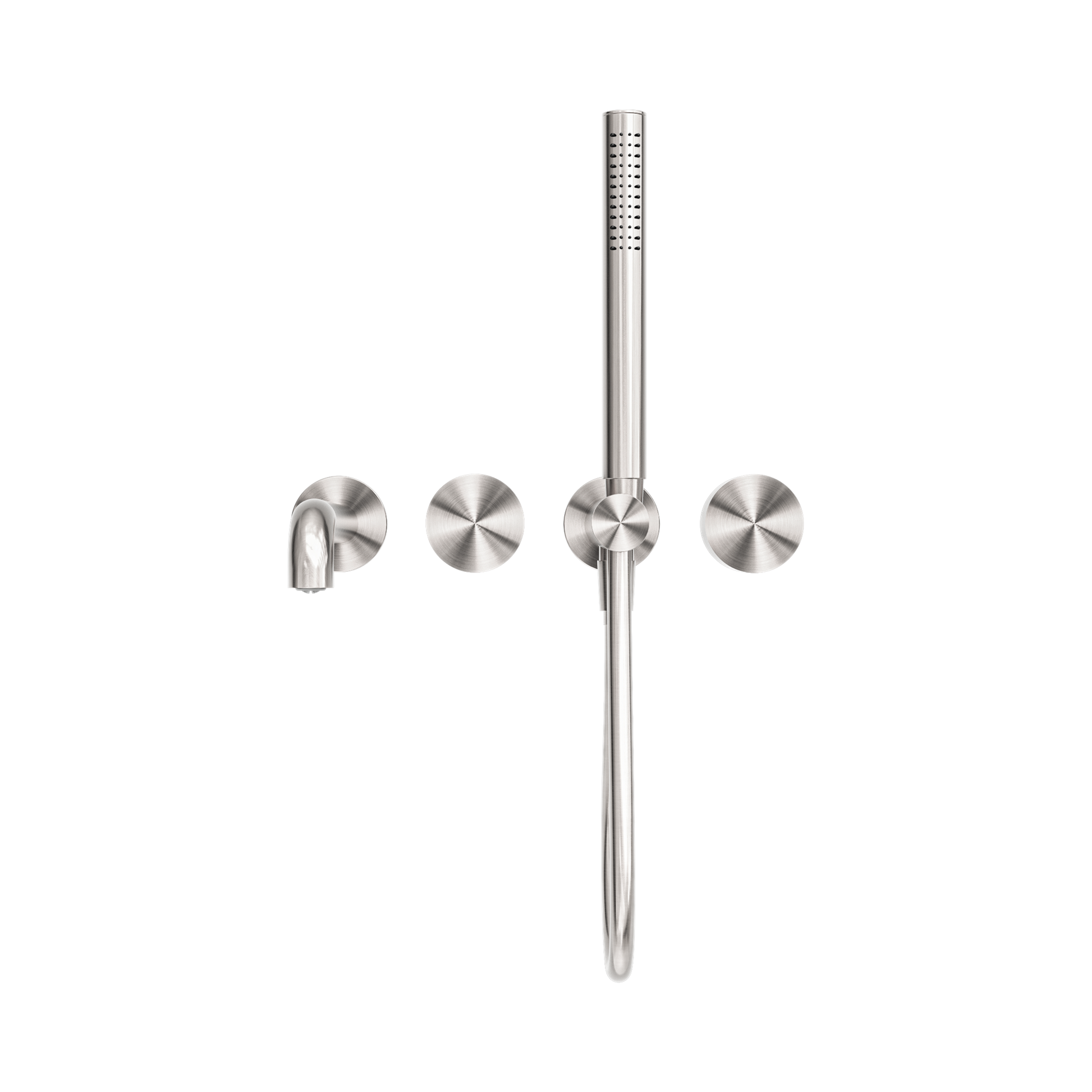 Nero Kara Progressive Shower System Separate Plate With Spout 250mm, Brushed Nickel