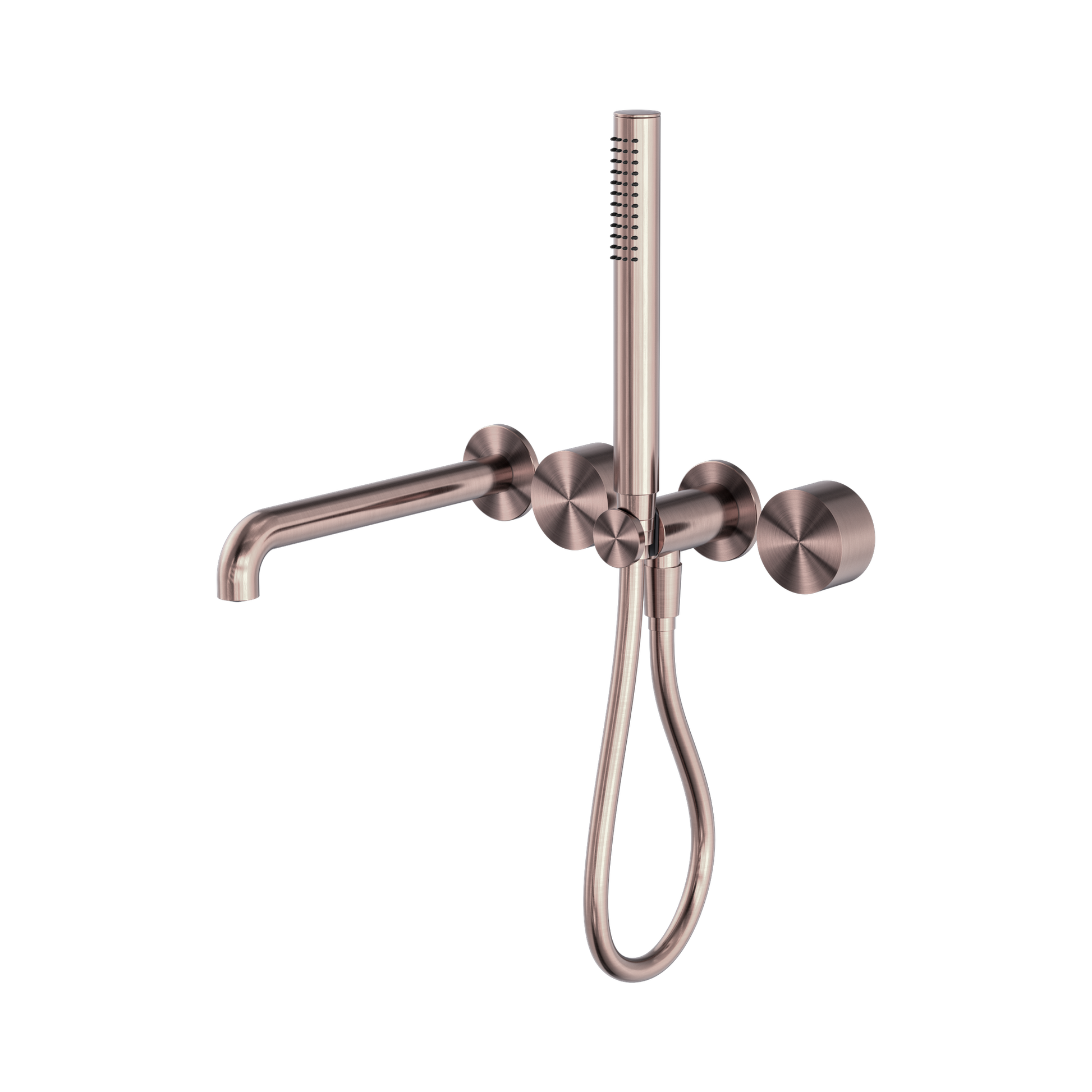 Nero Kara Progressive Shower System Separate Plate With Spout 250mm, Brushed Bronze