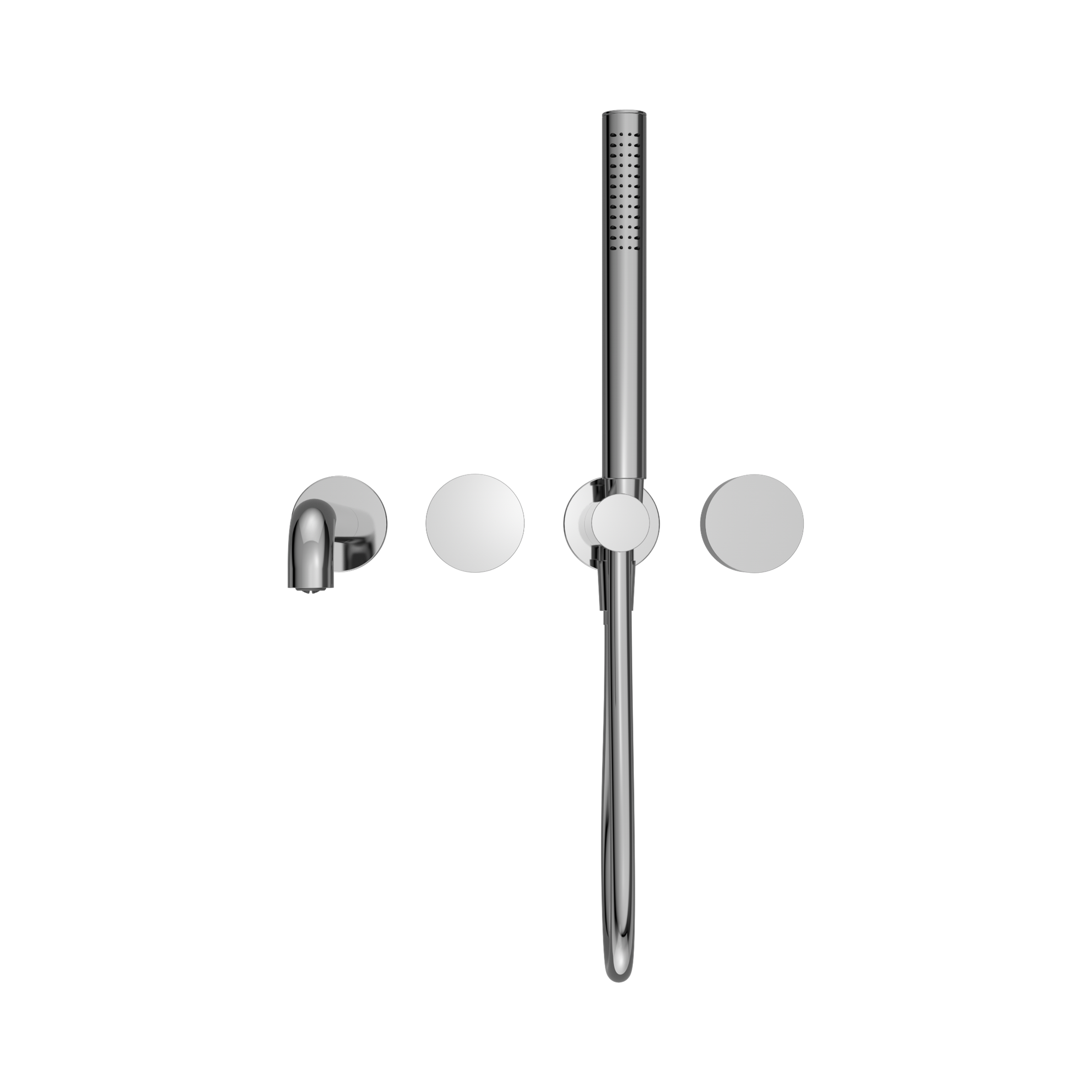 Nero Kara Progressive Shower System Separate Plate With Spout 250mm, Chrome