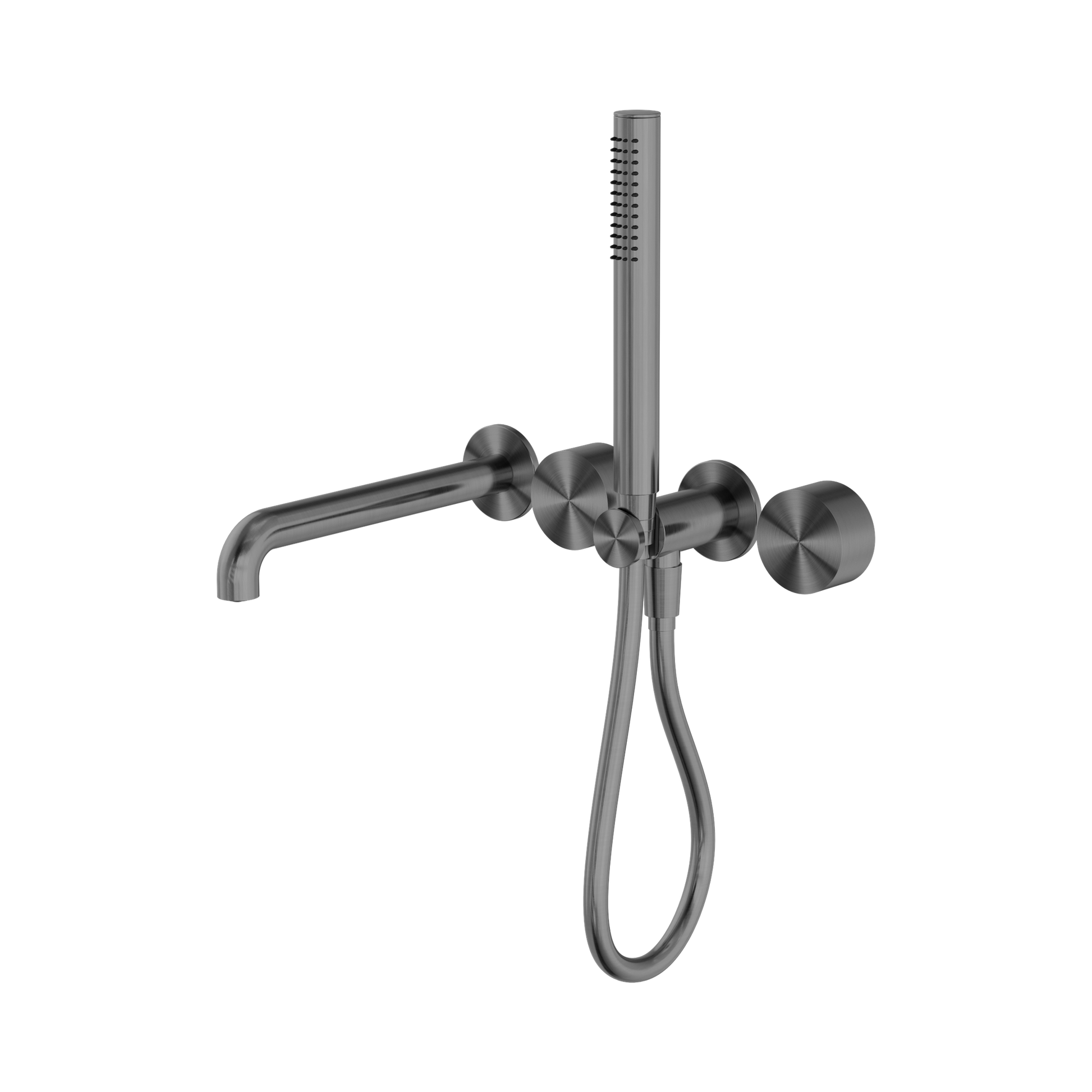 Nero Kara Progressive Shower System Separate Plate With Spout 250mm, Gun Metal