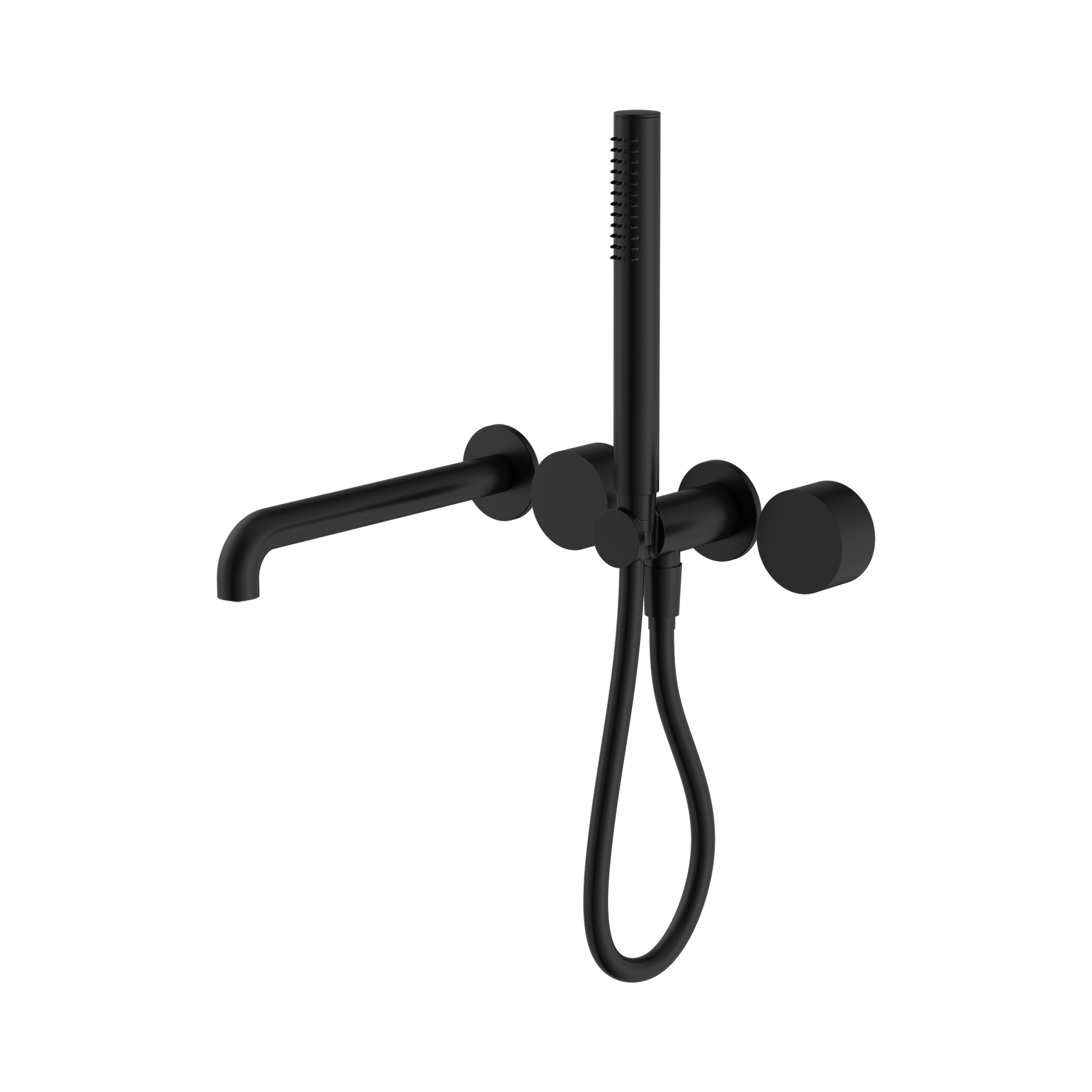 Nero Kara Progressive Shower System Separate Plate With Spout 250mm, Matte Black