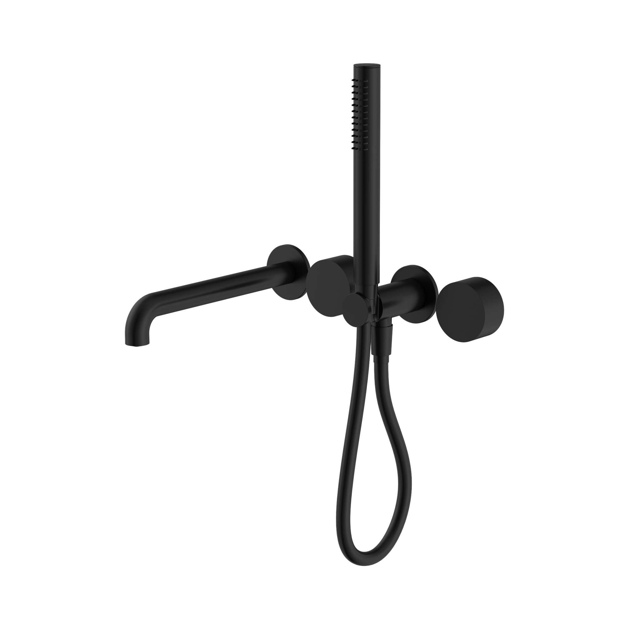 Nero Kara Progressive Shower System Separate Plate With Spout 250mm, Matte Black