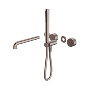 Nero Kara Progressive Shower System Separate Plate With Spout 250mm Trim Kits Only, Brushed Bronze