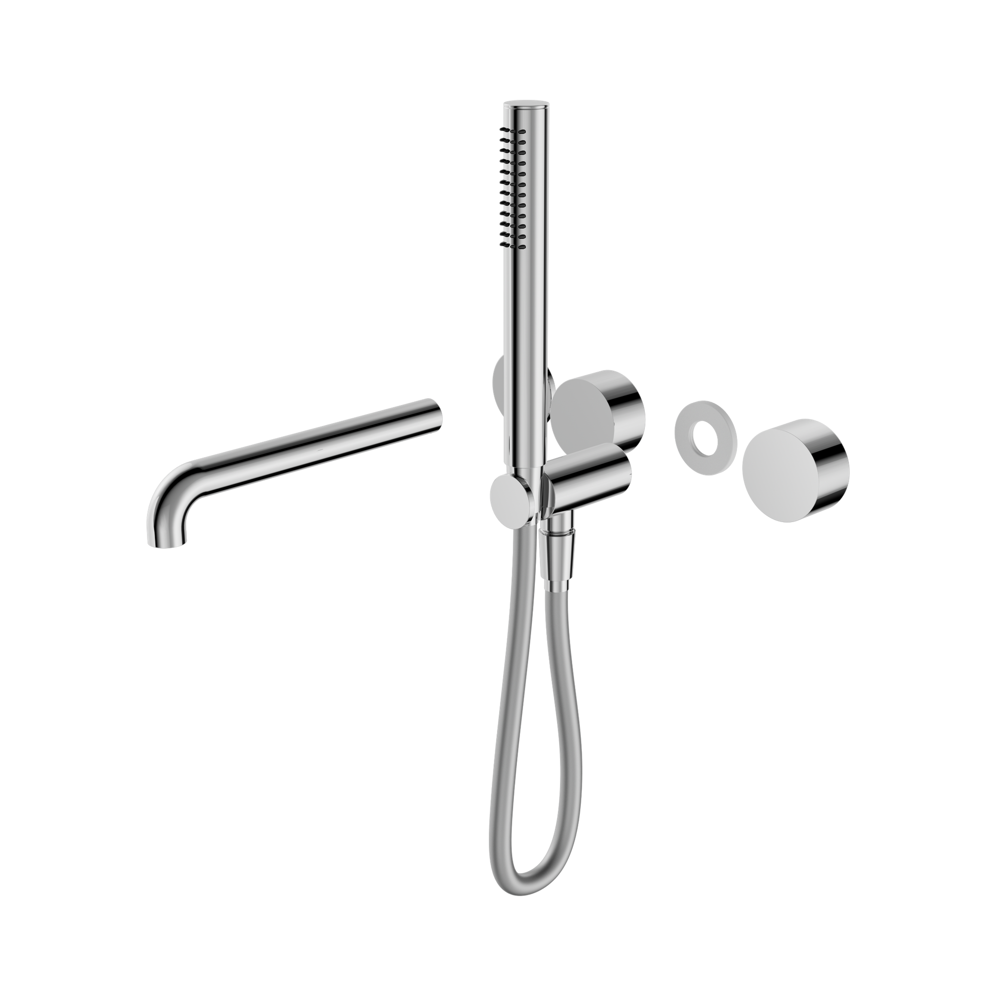 Nero Kara Progressive Shower System Separate Plate With Spout 250mm Trim Kits Only, Chrome