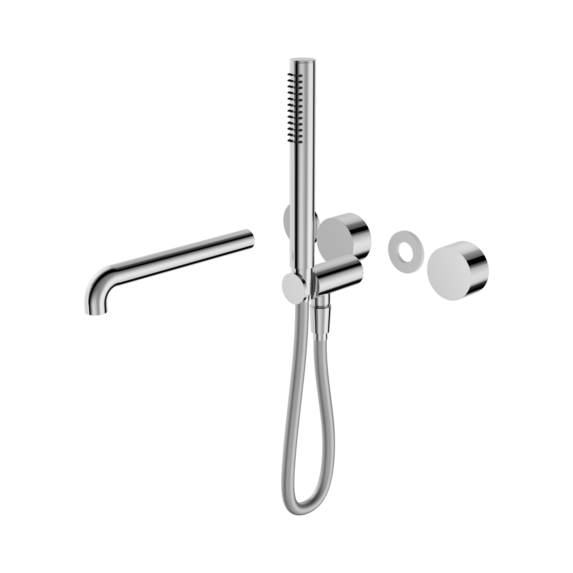 Nero Kara Progressive Shower System Separate Plate With Spout 250mm Trim Kits Only, Chrome