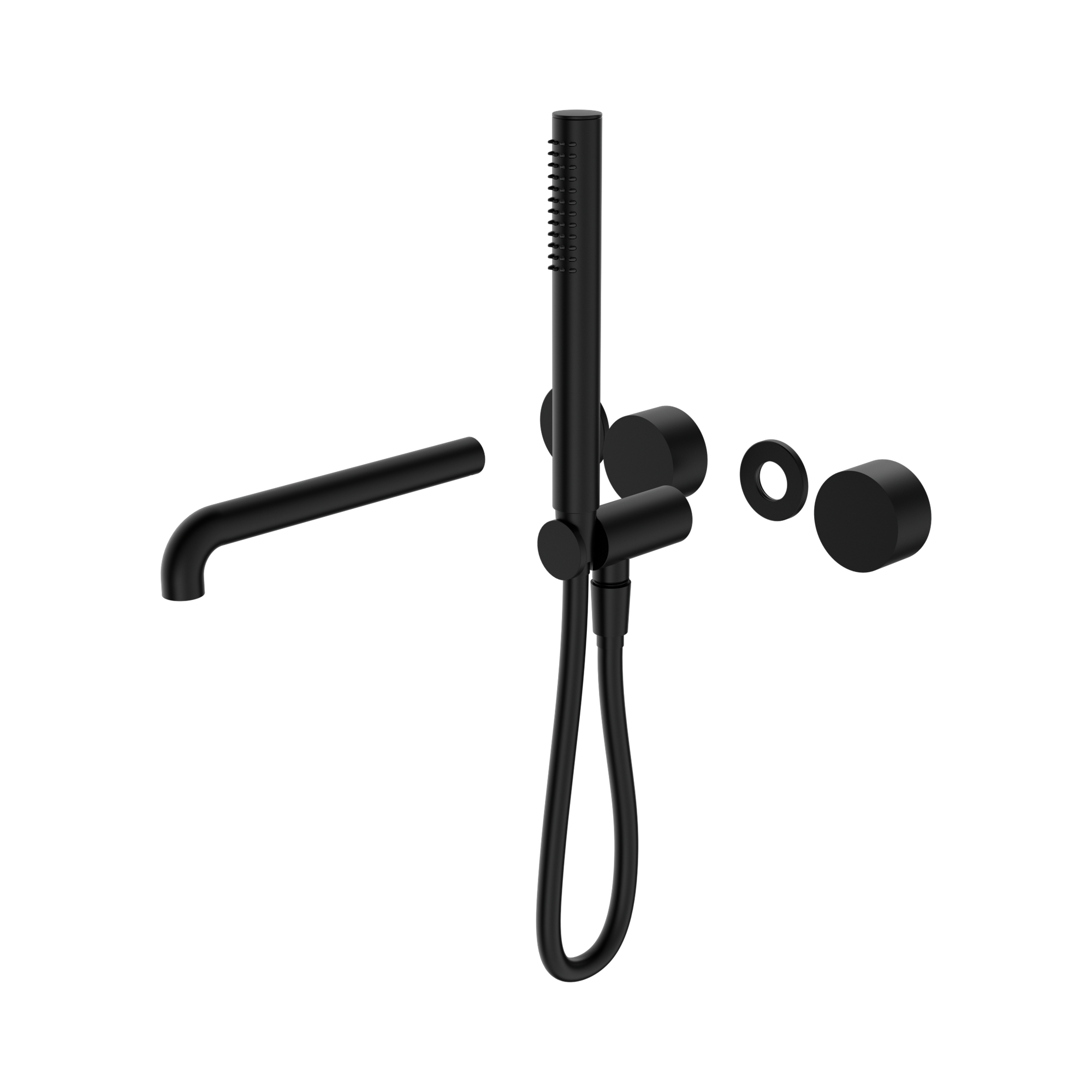 Nero Kara Progressive Shower System Separate Plate With Spout 250mm Trim Kits Only, Matte Black