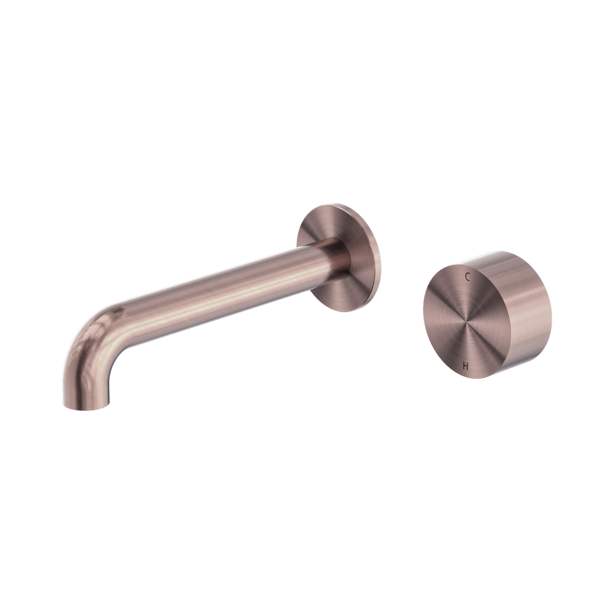 Nero Kara Progressive Wall Basin/Bath Set 120mm, Brushed Bronze
