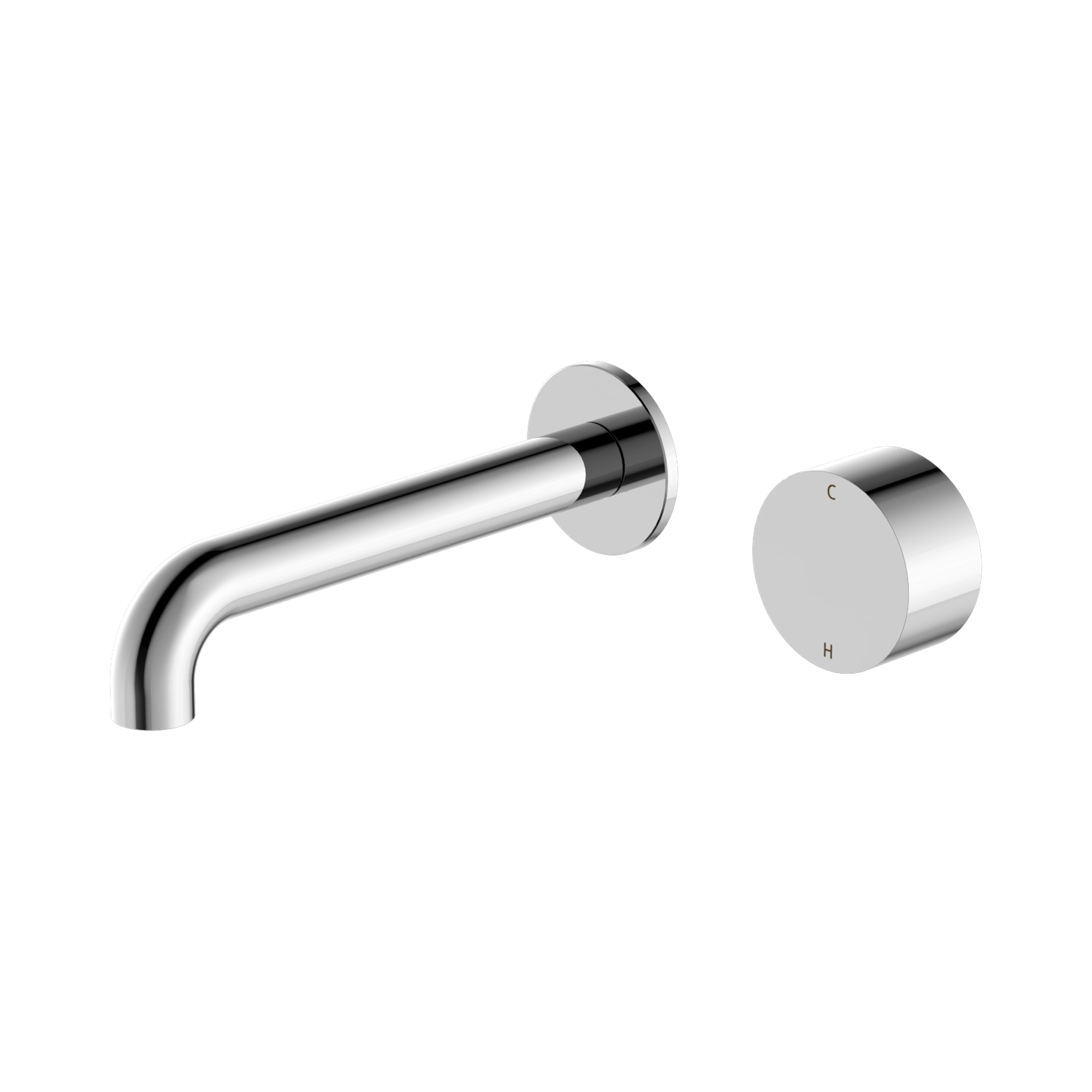 Nero Kara Progressive Wall Basin/Bath Set 120mm, Chrome