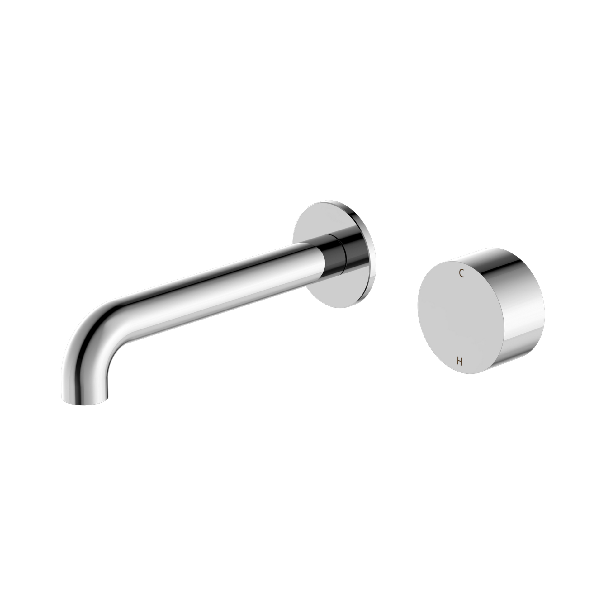 Nero Kara Progressive Wall Basin/Bath Set 160mm, Chrome