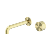 Nero Kara Progressive Wall Basin/Bath Set 185mm, Brushed Gold