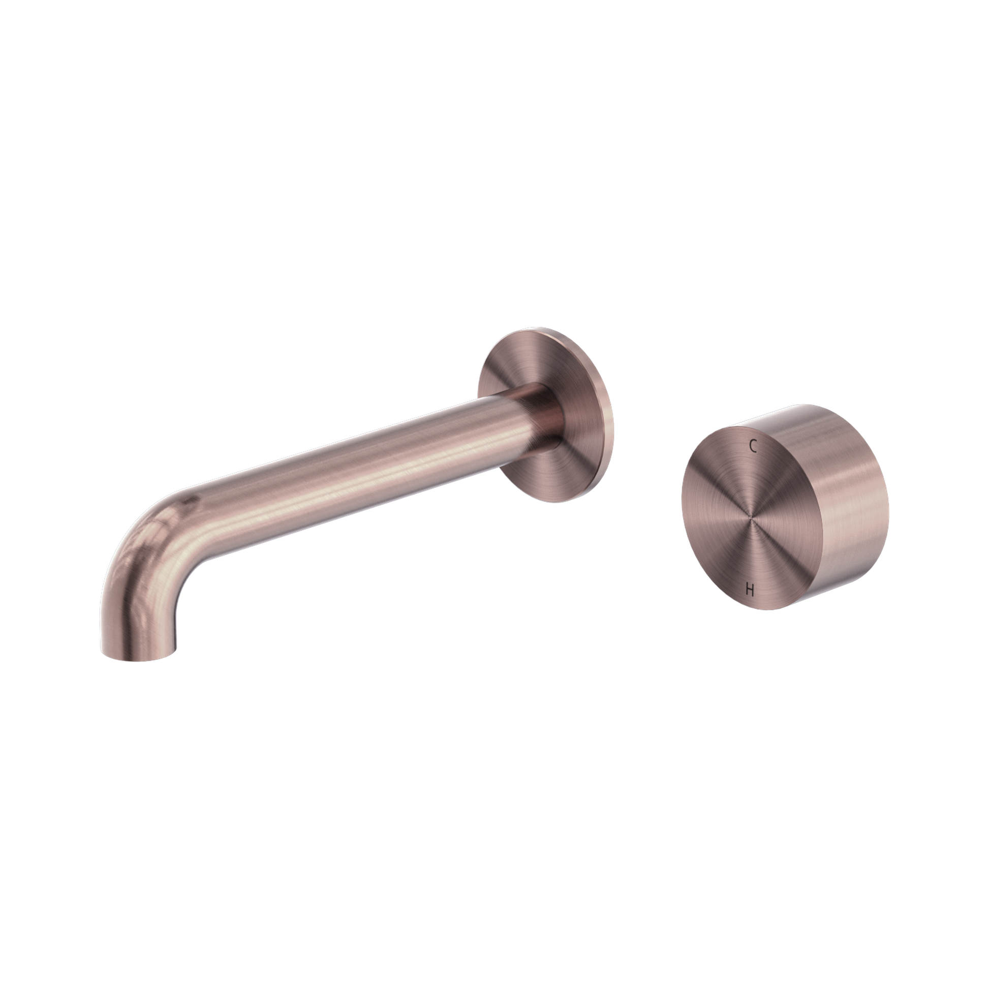 Nero Kara Progressive Wall Basin/Bath Set 230mm, Brushed Bronze