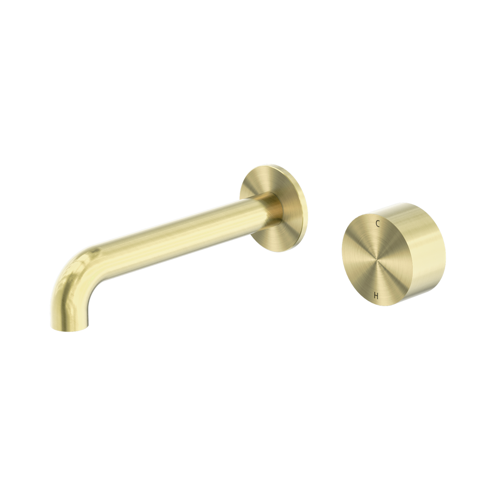 Nero Kara Progressive Wall Basin/Bath Set 260mm, Brushed Gold