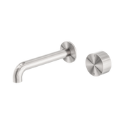 Nero Kara Progressive Wall Basin/Bath Set 260mm, Brushed Nickel