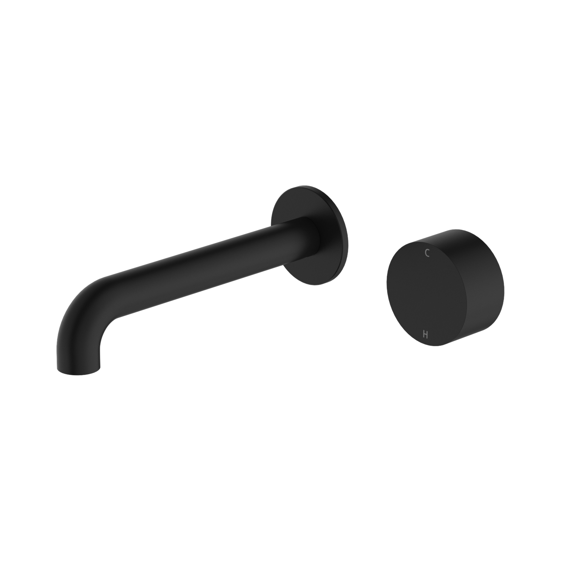 Nero Kara Progressive Wall Basin/Bath Set 260mm, Matte Black