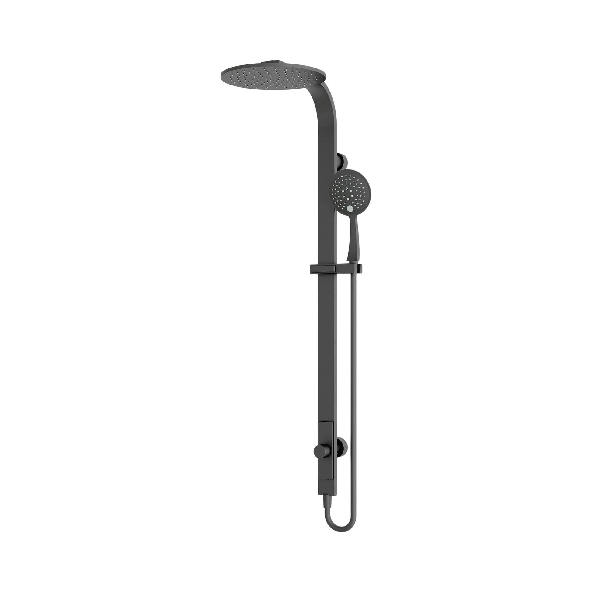 Nero Astra Rain Round Twin Shower Single Hose, Matte Black