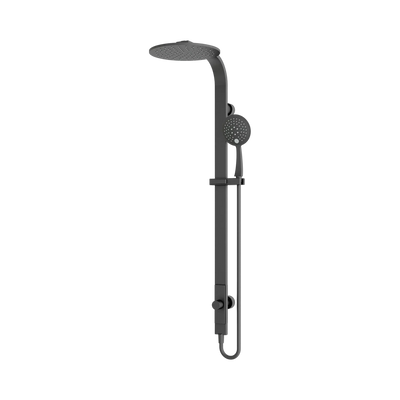 Nero Astra Rain Round Twin Shower Single Hose, Matte Black