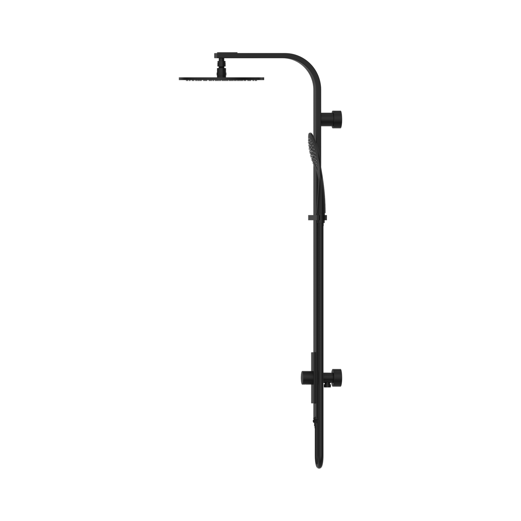 Nero Astra Rain Round Twin Shower Single Hose, Matte Black