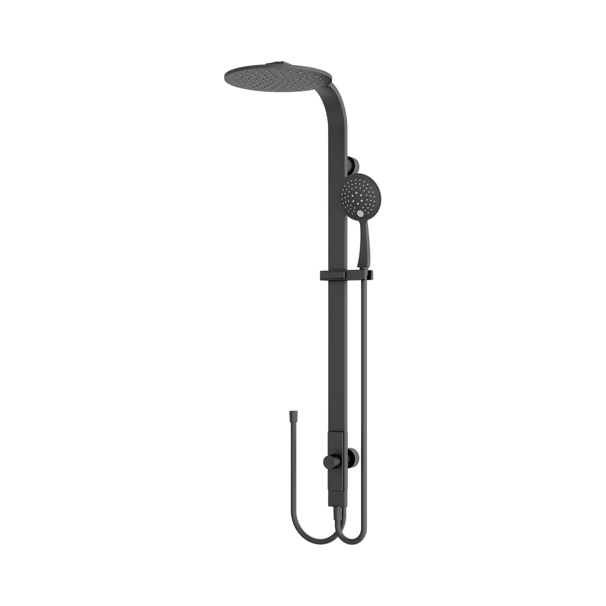 Nero Astra Rain Round Twin Shower Double Hose, Matte Black