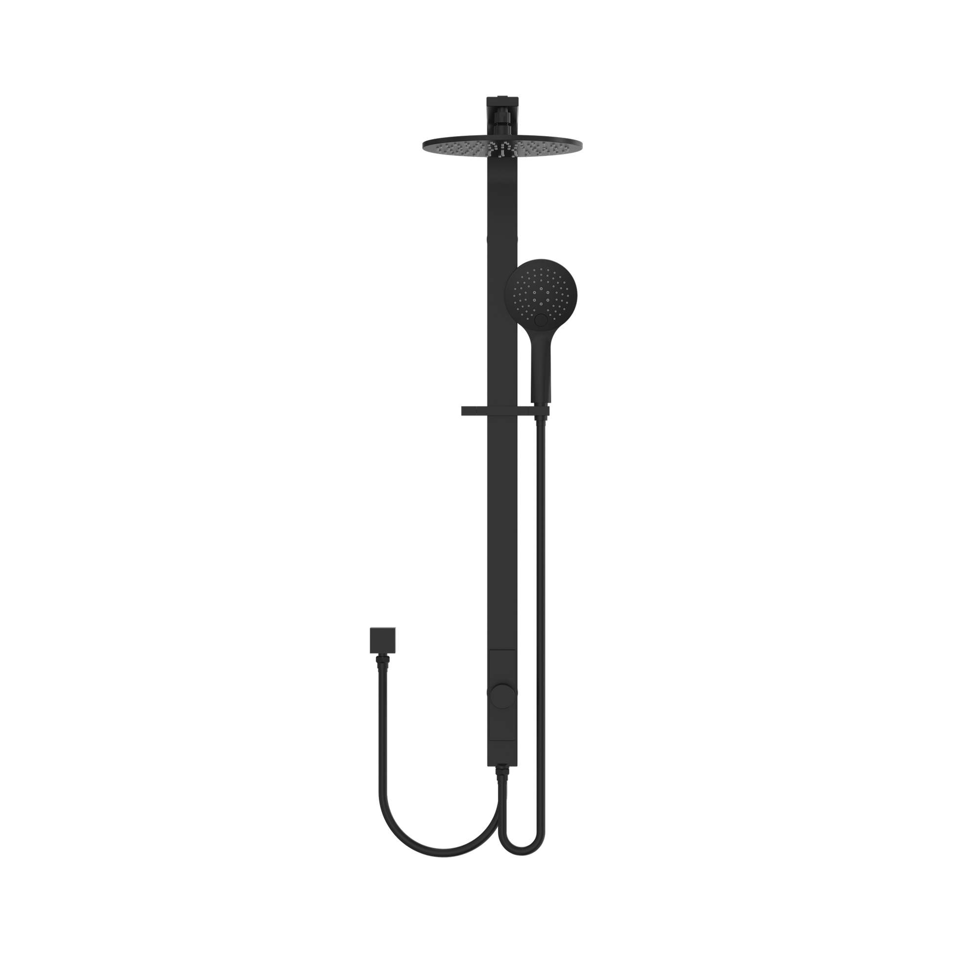Nero Astra Rain Round Twin Shower Double Hose, Matte Black