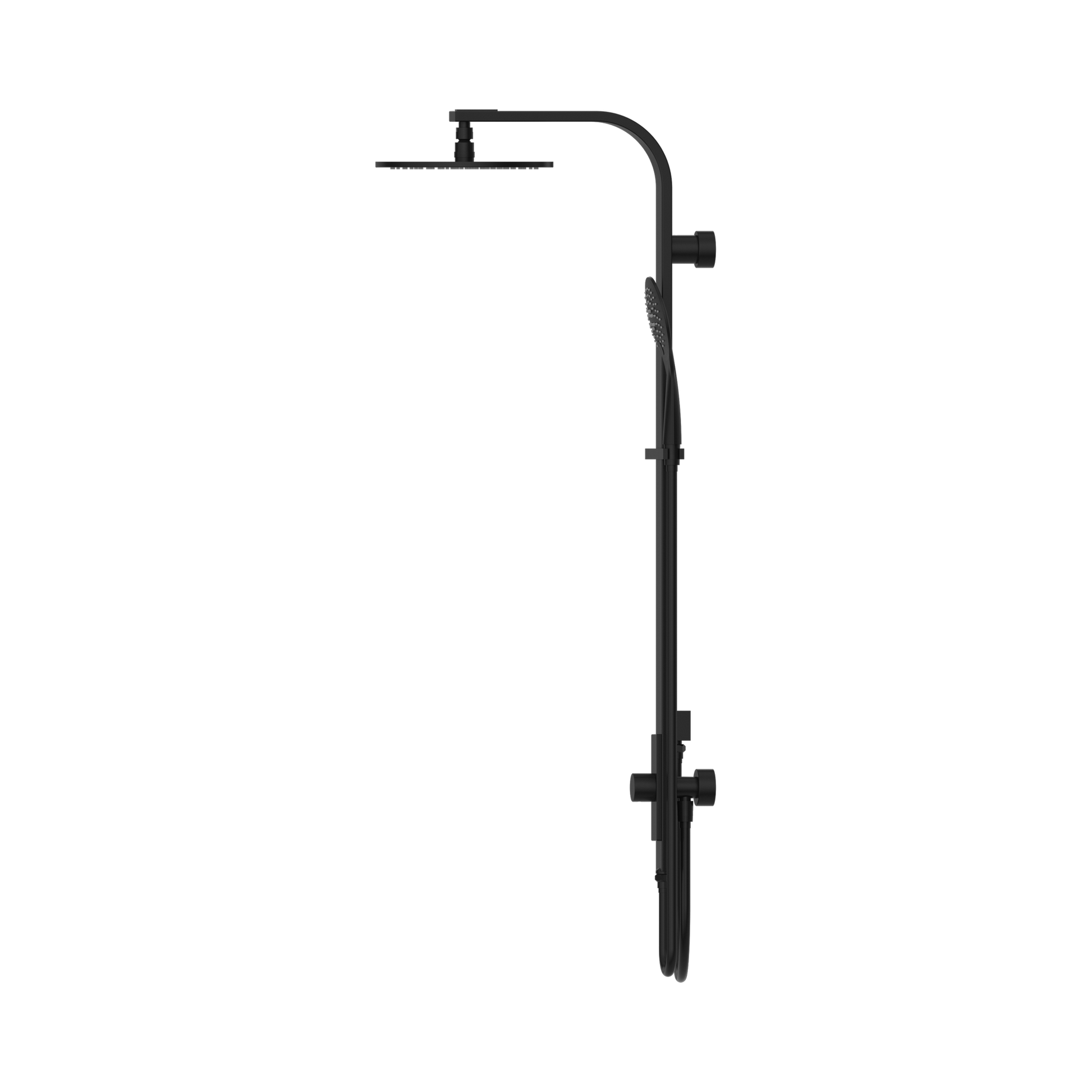 Nero Astra Rain Round Twin Shower Double Hose, Matte Black