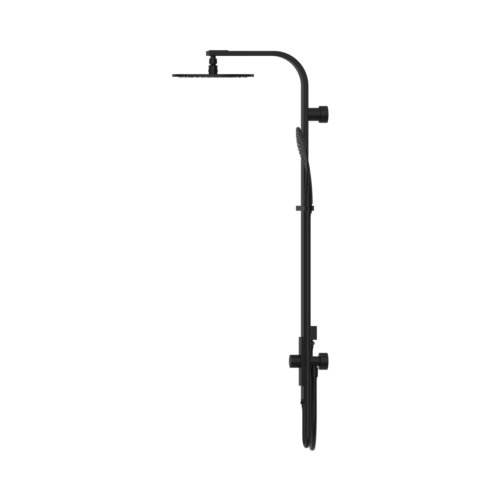Nero Astra Rain Round Twin Shower Double Hose, Matte Black