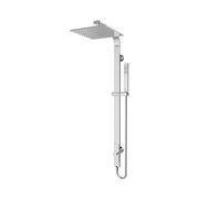 Nero Astra Rain Square Twin Shower Single Hose, Chrome