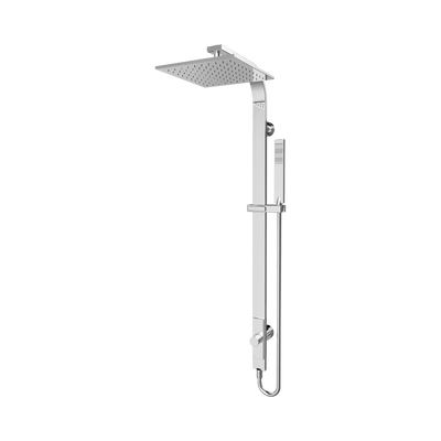 Nero Astra Rain Square Twin Shower Single Hose, Chrome