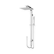 Nero Astra Rain Square Twin Shower Double Hose, Chrome