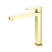 Nero Ecco Tall Basin Mixer, Brushed Gold