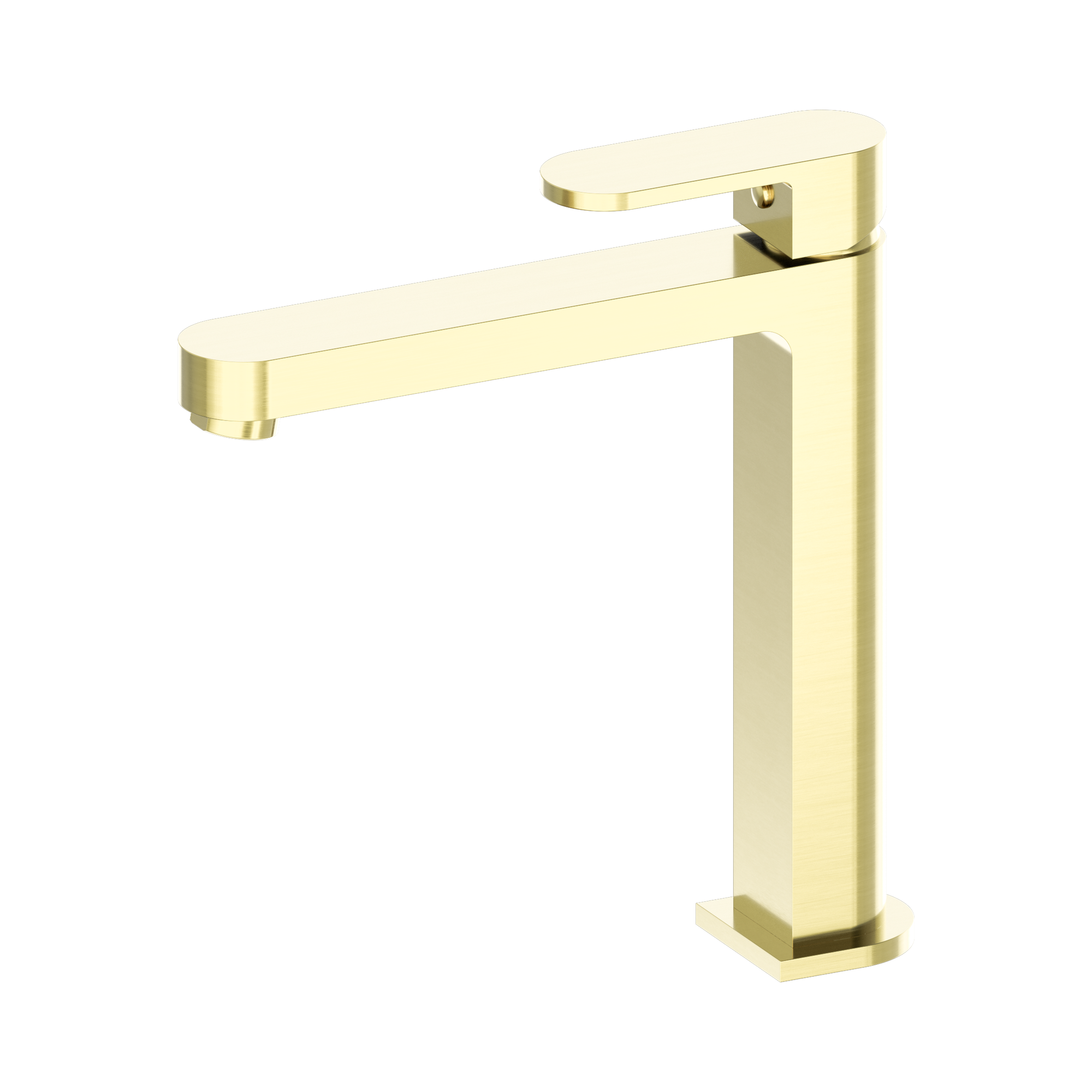 Nero Ecco Tall Basin Mixer, Brushed Gold