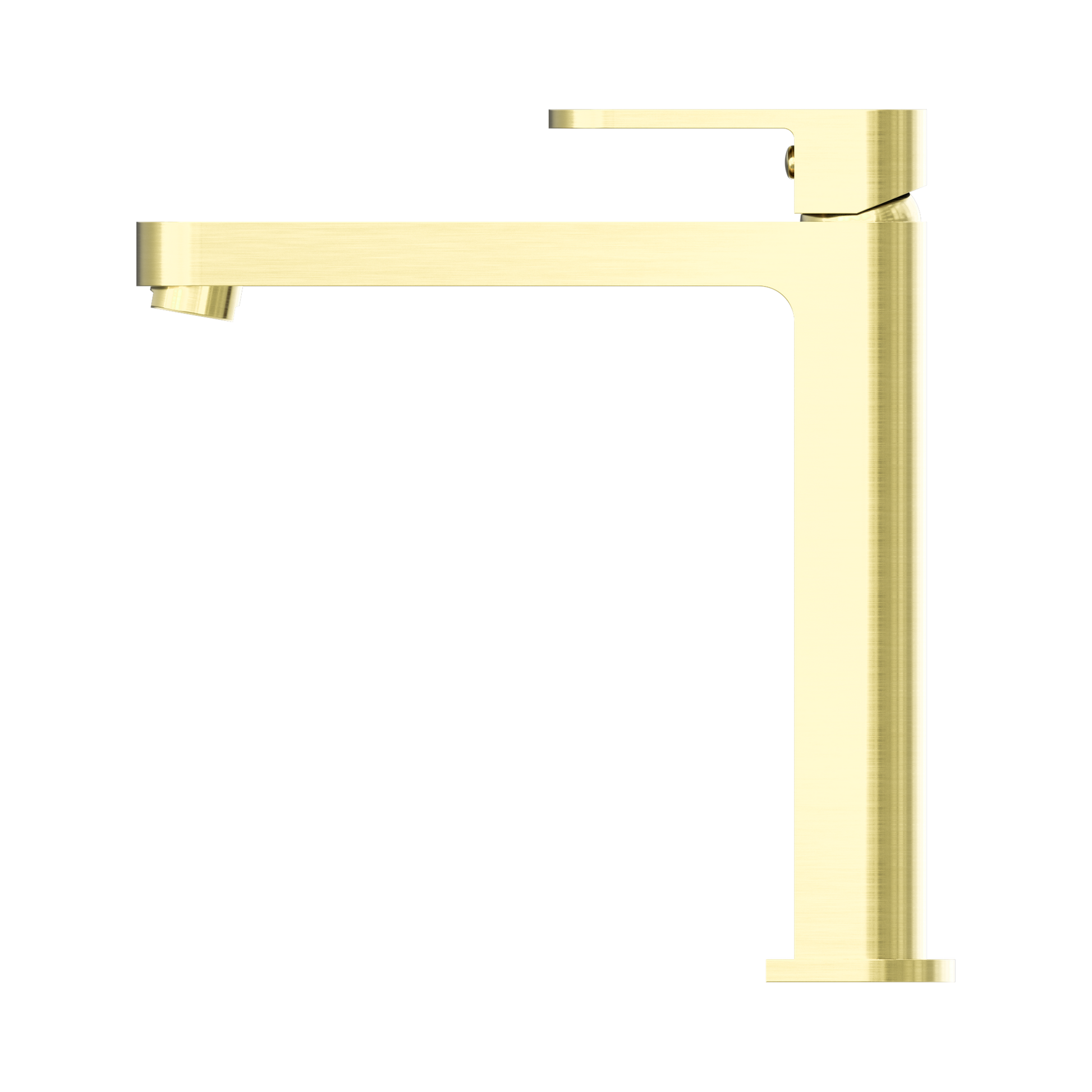 Nero Ecco Tall Basin Mixer, Brushed Gold