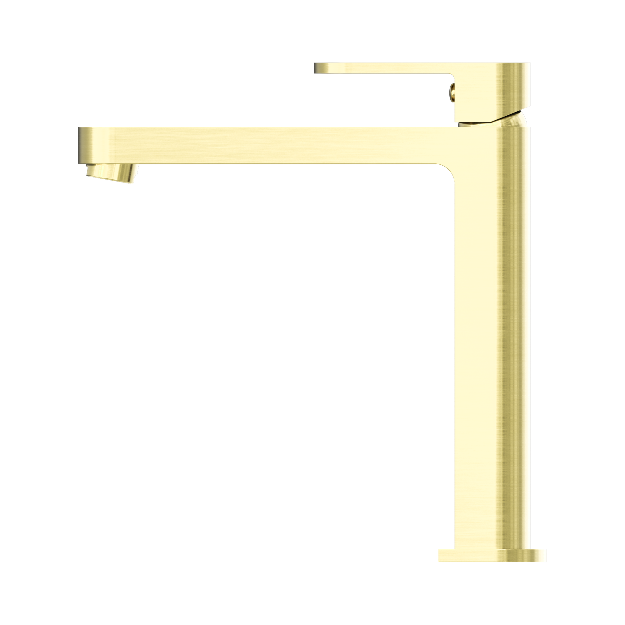 Nero Ecco Tall Basin Mixer, Brushed Gold