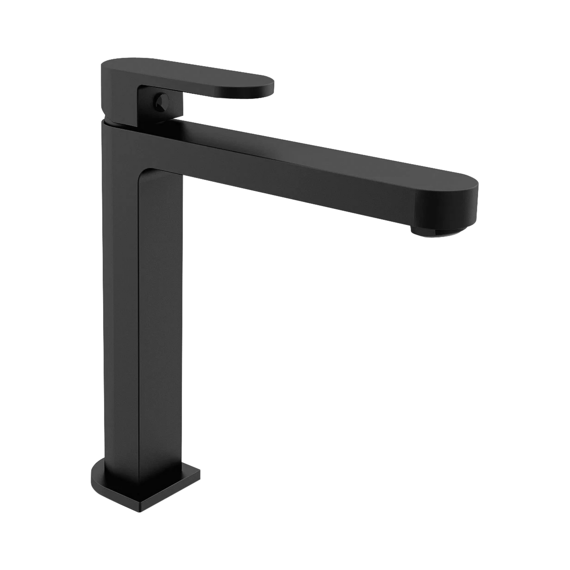 Nero Ecco Tall Basin Mixer, Matte Black