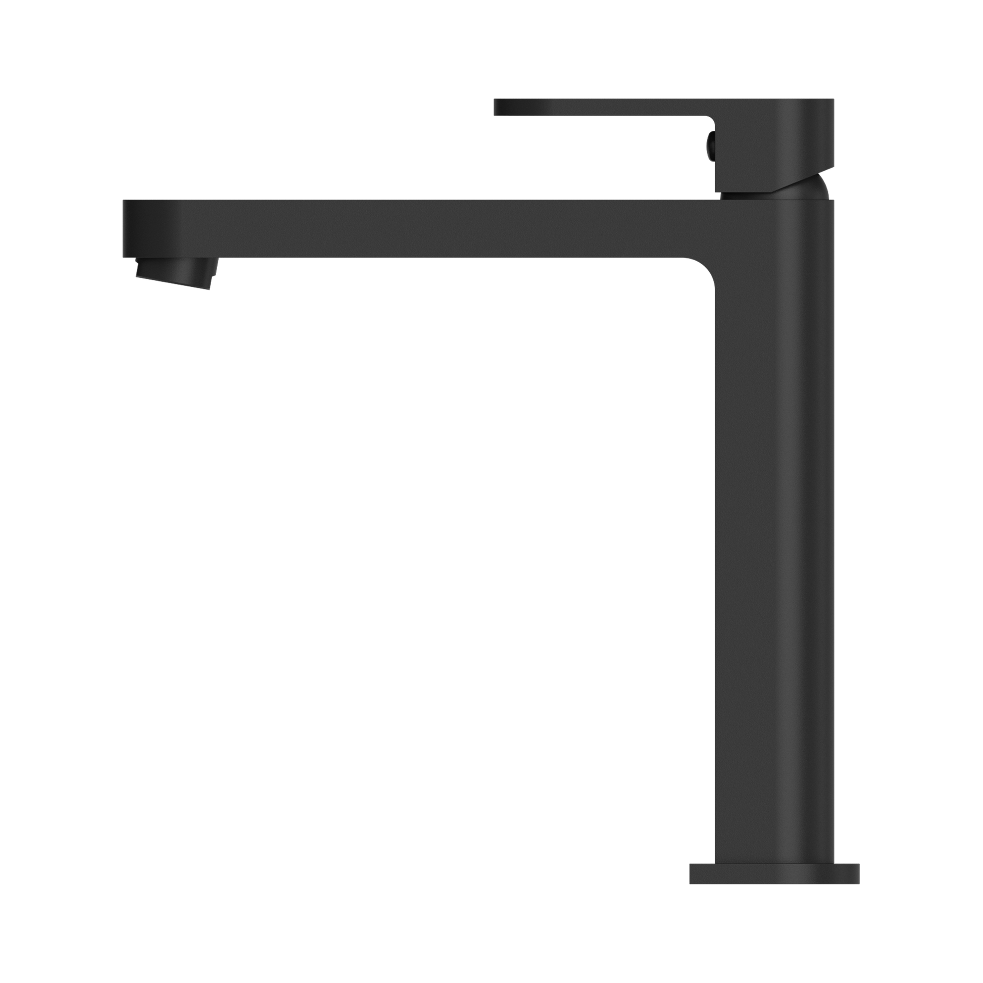 Nero Ecco Tall Basin Mixer, Matte Black