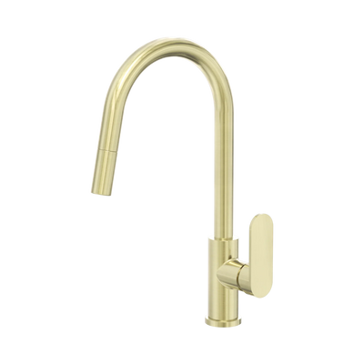 Nero Ecco Pull Out Sink Mixer, Brushed Gold