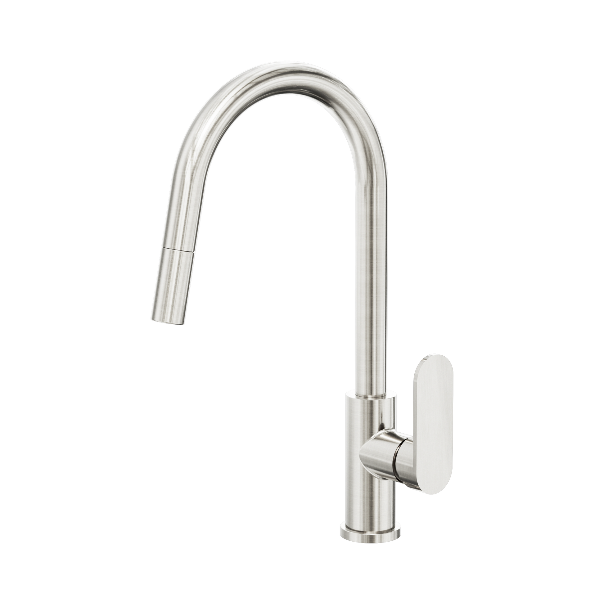 Nero Ecco Pull Out Sink Mixer, Brushed Nickel