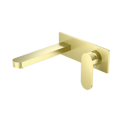 Nero Ecco Wall Mixer Set, Brushed Gold