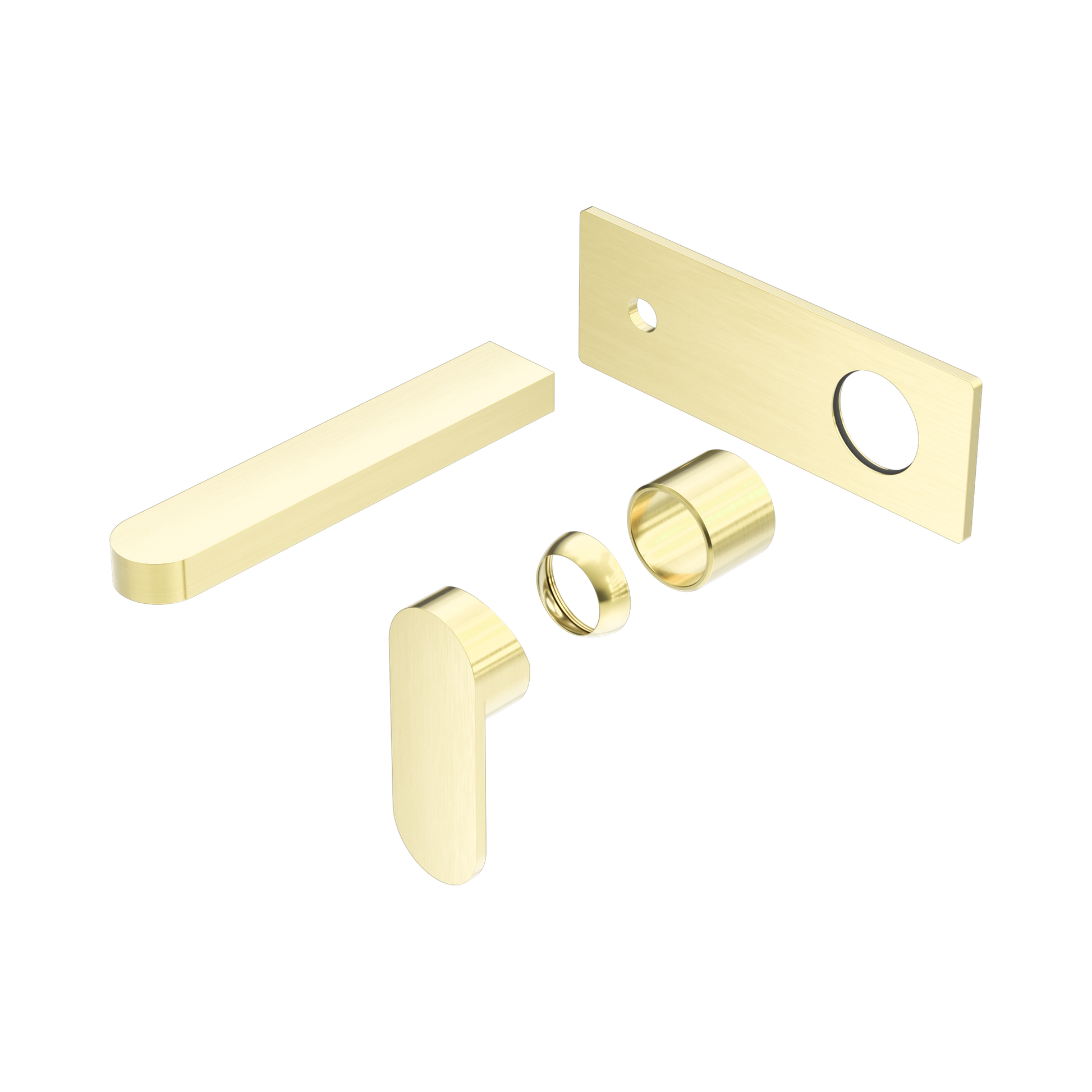 Nero Ecco Wall Mixer Set Trim Kits Only, Brushed Gold