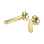 Nero Ecco Wall Mixer Set Separate Back Plate, Brushed Gold