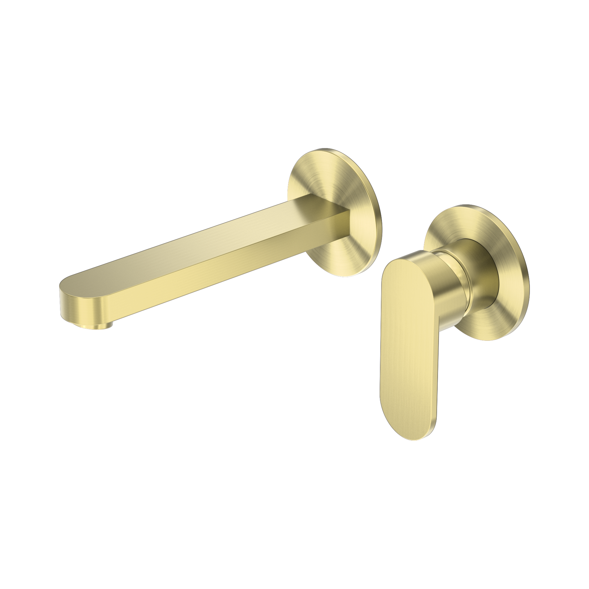 Nero Ecco Wall Mixer Set Separate Back Plate, Brushed Gold