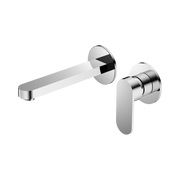 Nero Ecco Wall Mixer Set Separate Back Plate, Chrome