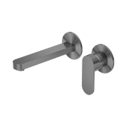 Nero Ecco Wall Mixer Set Separate Back Plate, Gun Metal